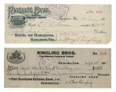 TRIO OF CHECKS SIGNED BY THE R