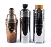 TRIO OF COCKTAIL SHAKERS: "MAN