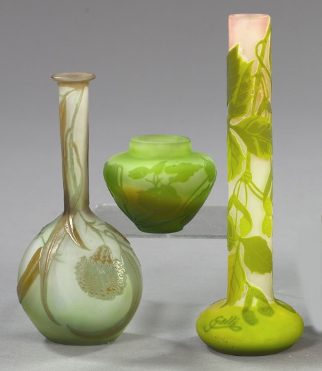 Trio of Emile Galle (French,