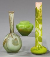 Trio of Emile Galle (French, 1