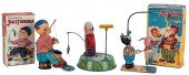 TRIO OF FISHING-THEMED TIN LIT