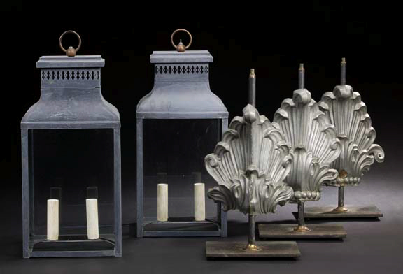 Trio of French Cast-Aluminum