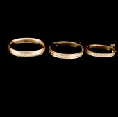 Trio of Gold Filled Bangle Bra