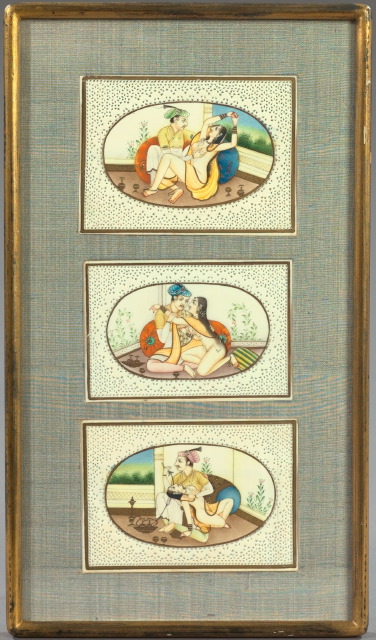 Trio of Indian Oval Miniature
