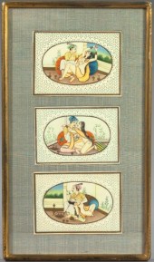 Trio of Indian Oval Miniature