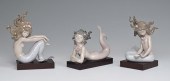 TRIO OF LLADRO FANTASY MERMAID