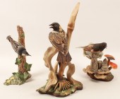 TRIO OF PORCELAIN BIRD MODELS