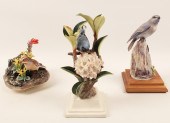 TRIO OF PORCELAIN BIRD MODELS