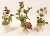 TRIO OF PORCELAIN BIRD MODELS