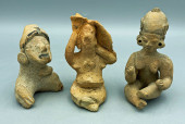 TRIO OF PRE-COLUMBIAN FIGURES<