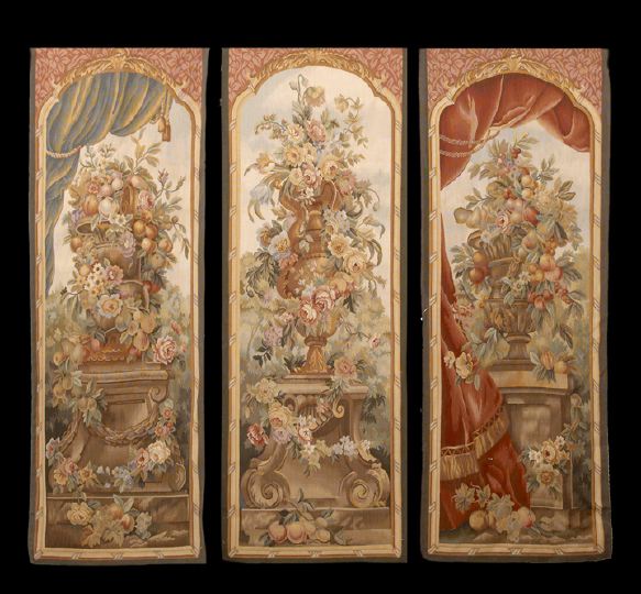 Trio of Tall, Narrow Tapestry