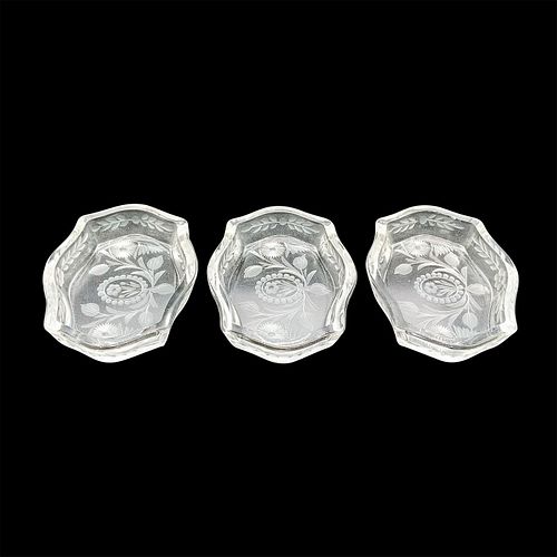 TRIO VINTAGE GLASS TRINKET