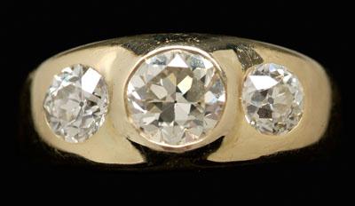 Triple diamond ring, three old