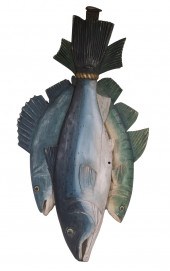 TRIPLE FISH TRADE SIGN Large C