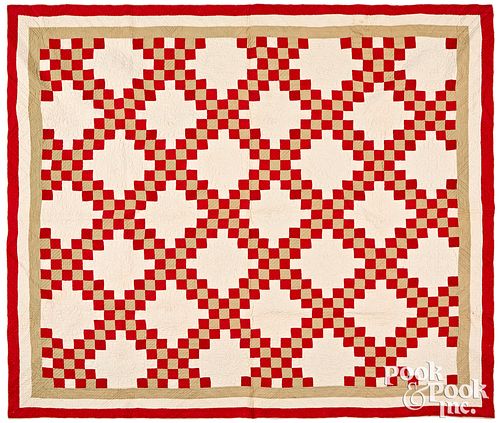 TRIPLE IRISH CHAIN QUILT, LATE 19TH