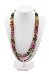 TRIPLE STRAND 14K & TOURMALINE