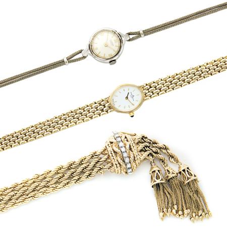 Triple Strand Gold and Diamond