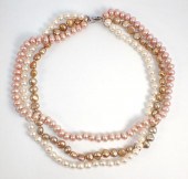 TRIPLE STRAND MULTI-COLOR PEAR