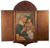 TRIPTYCH FRAME WITH MADONNA &