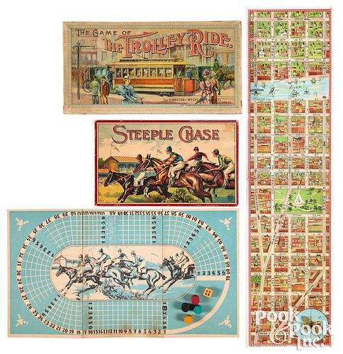 TROLLEY & HORSE RACE GAMES, STEEPLE