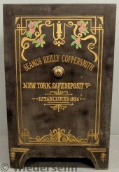 Tromp l'oeil safe painted wood
