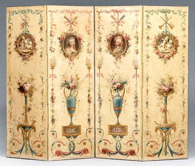 Trompe l&#39;oeil room screen, four