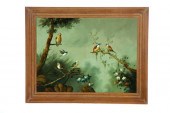 TROPICAL LANDSCAPE OF BIRDS BY