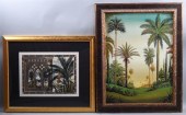 , TROPICAL SCENE WITH PALM TRE
