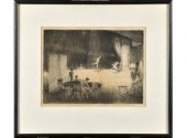 Troy Kinney etching, the rehea