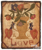 TRUE LOVE EMBROIDERY, 19TH C.<