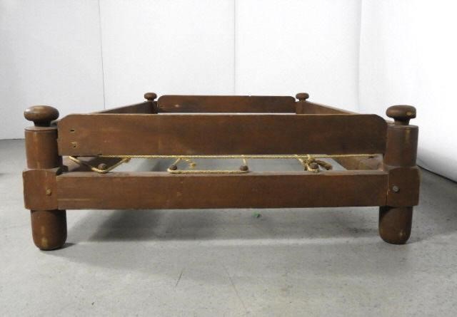 TRUNDLE ROPE BED, CA. 1830A large
