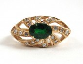 TSAVORITE, DIAMOND AND FOURTEE
