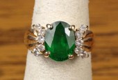 TSAVORITE, DIAMOND AND FOURTEE