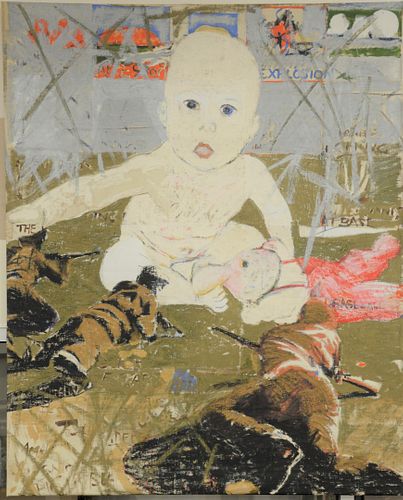TSUKI, "91 IRAQ ATTACK", OIL ON