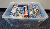 TUB OF VARIOUS LEGOS AND RELAT