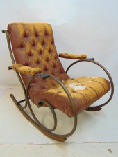 TUBULAR BRASS ROCKING CHAIR AT