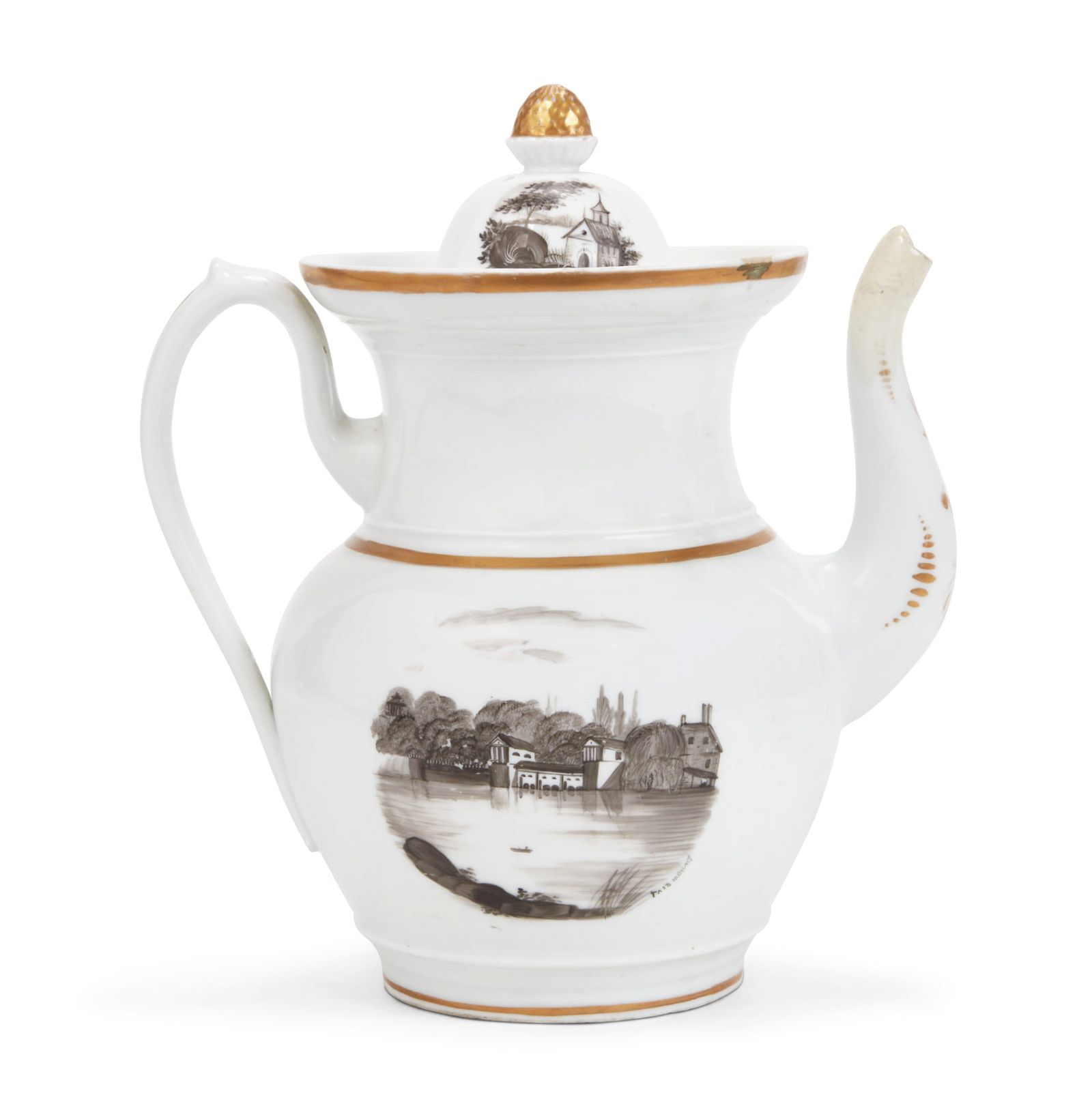 TUCKER PORCELAIN COFFEE POT: FAIR