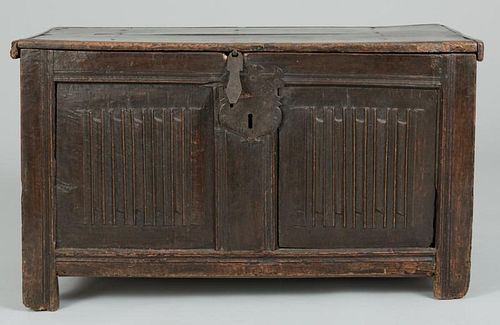 TUDOR 16TH C. LINENFOLD COFFERTudor