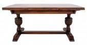 TUDOR REVIVAL OAK DINING TABLE
