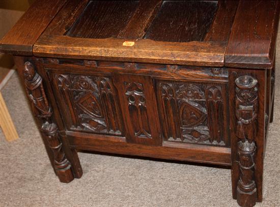 Tudor Revival style carved oak