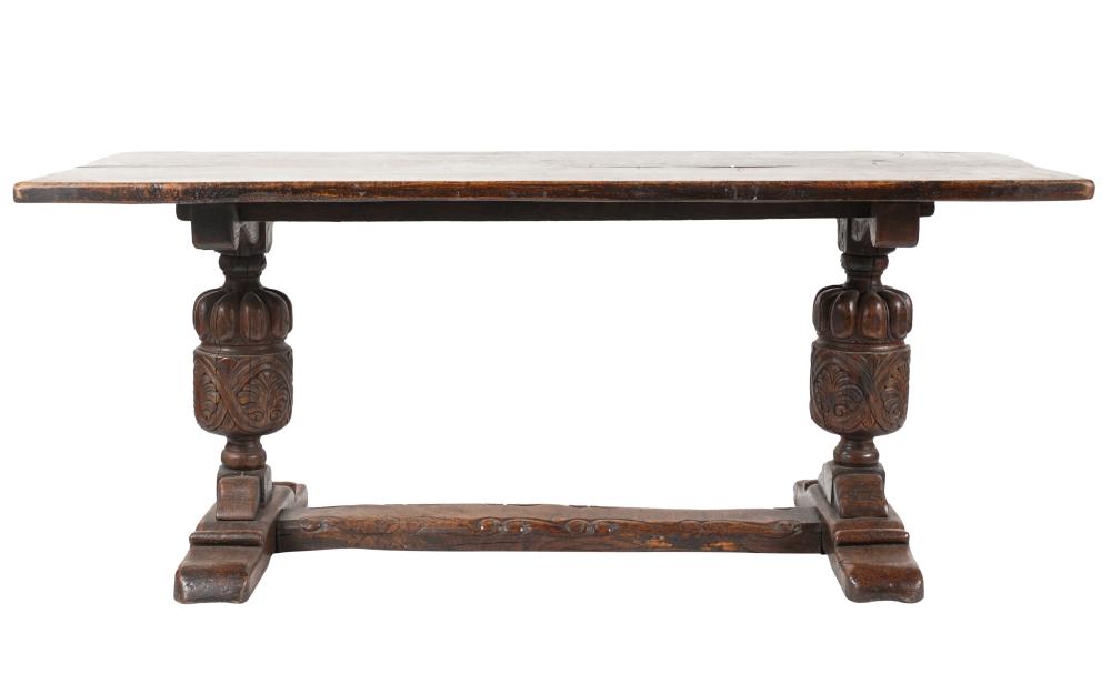 TUDOR REVIVAL-STYLE CARVED OAK