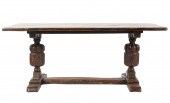 TUDOR REVIVAL-STYLE CARVED OAK