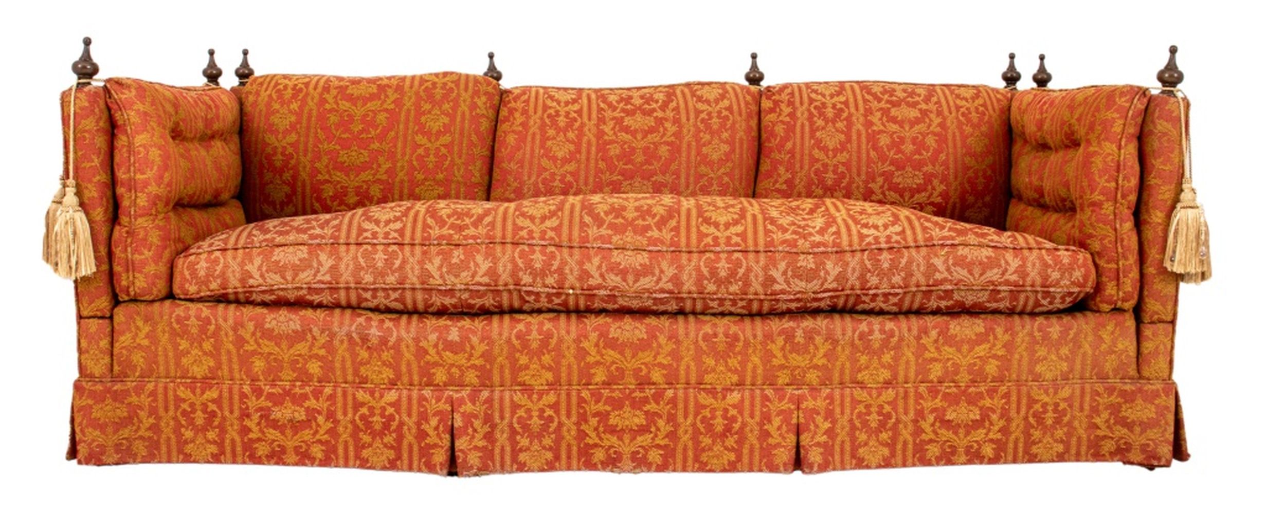 TUDOR REVIVAL UPHOLSTERED KNOLE