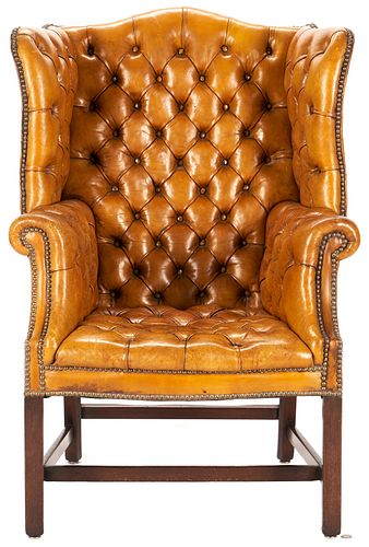 TUFTED LEATHER WINGBACK