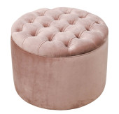 TUFTED SUEDE ROUND STORAGE OTT