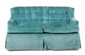 Tufted upholstered barrelback