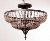 TUMBLED STONE CHANDELIERMetal