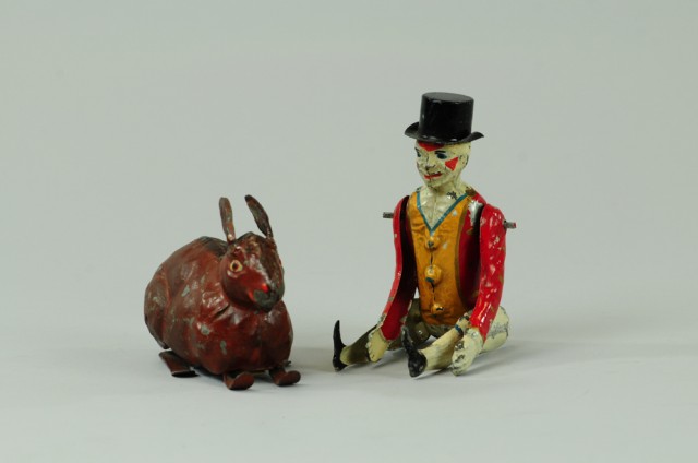 TUMBLING MAN AND RABBIT TOY Germany