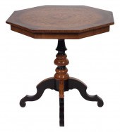 TUNBRIDGE WARE PEDESTAL TABLE