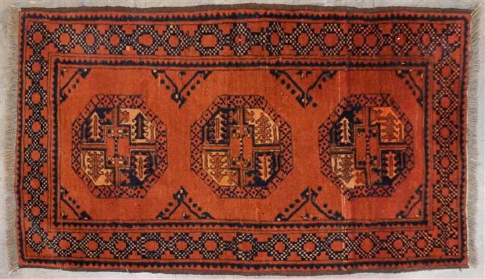 TURKEMAN RUG, 4 FT 7 IN X 2 FT 10